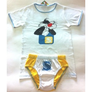 Set T-shirt + slip bimbo Super Silvestro