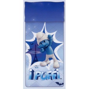 Copriletto trapuntato Movie Puffo